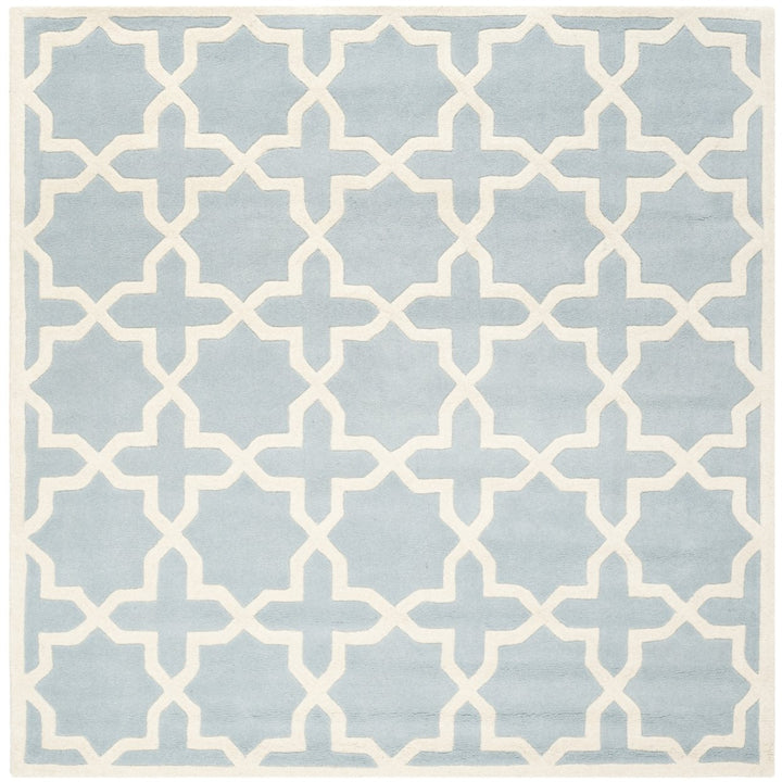 SAFAVIEH Chatham CHT732B Handmade Blue / Ivory Rug Image 1