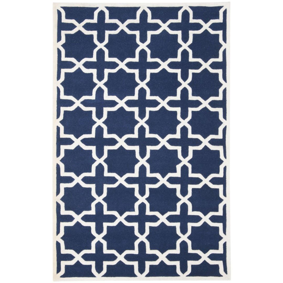 SAFAVIEH Chatham CHT732C Handmade Dark Blue / Ivory Rug Image 1