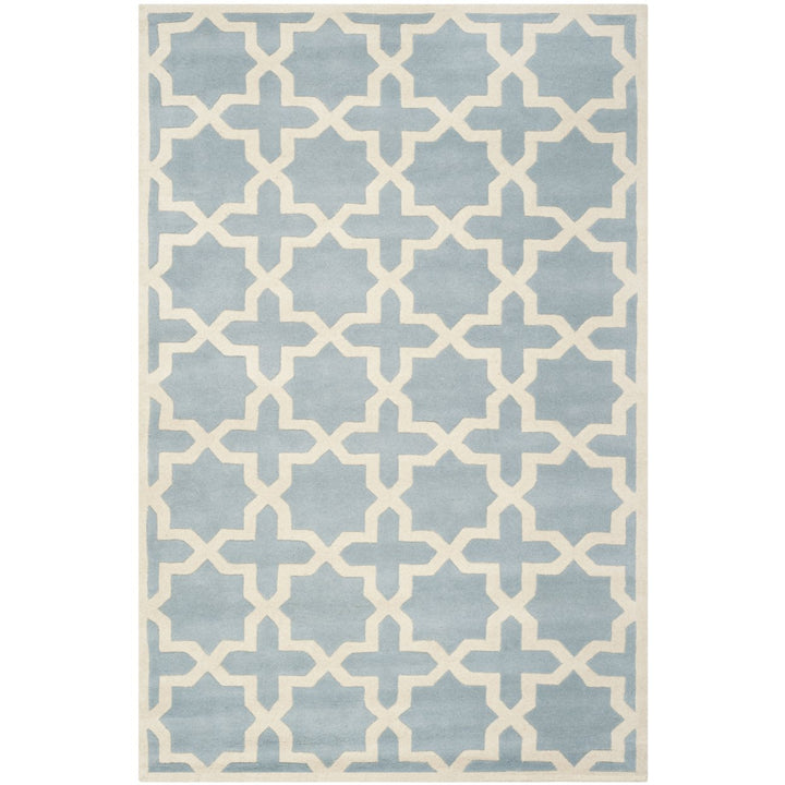 SAFAVIEH Chatham CHT732B Handmade Blue / Ivory Rug Image 10