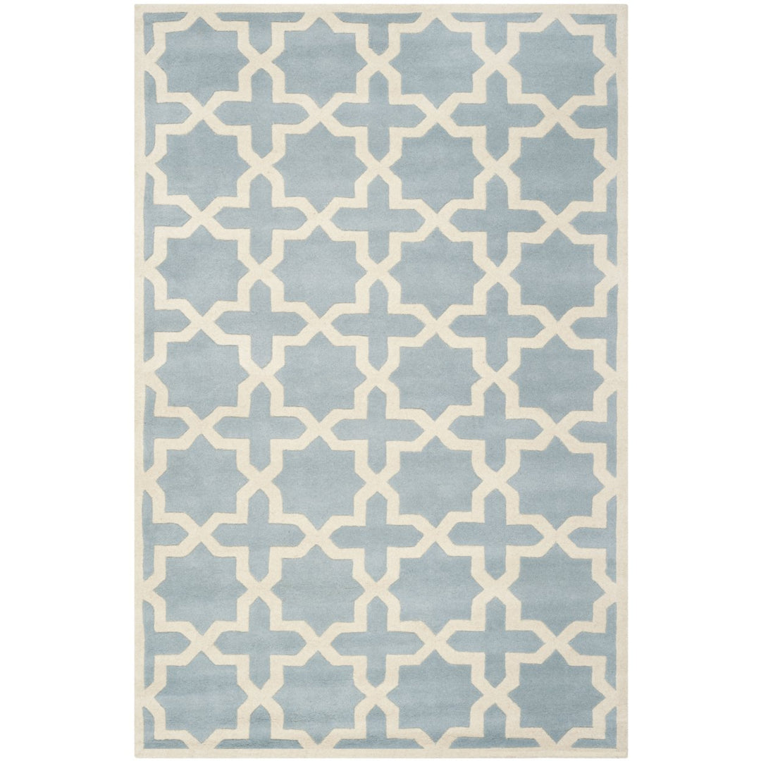 SAFAVIEH Chatham CHT732B Handmade Blue / Ivory Rug Image 1