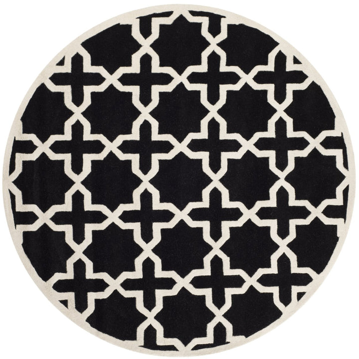 SAFAVIEH Chatham CHT732K Handmade Black / Ivory Rug Image 1