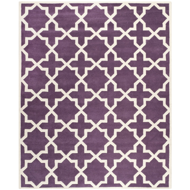 SAFAVIEH Chatham CHT732F Handmade Purple / Ivory Rug Image 1