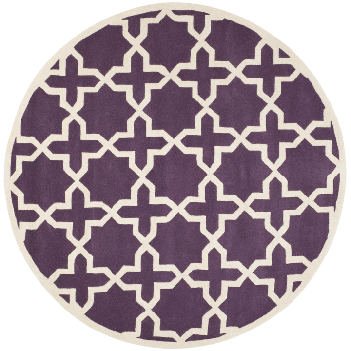 SAFAVIEH Chatham CHT732F Handmade Purple / Ivory Rug Image 4