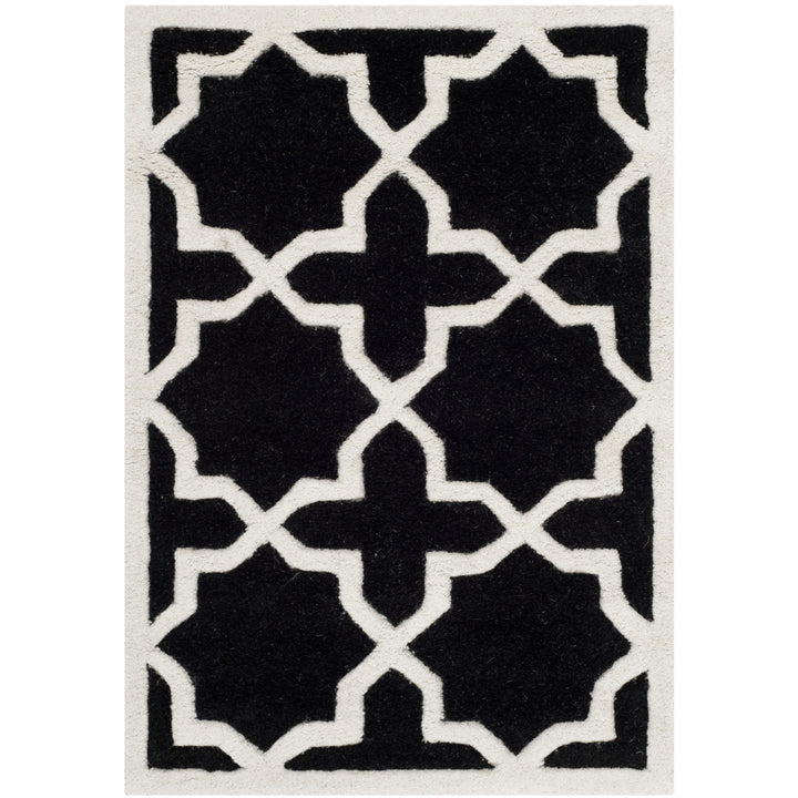 SAFAVIEH Chatham CHT732K Handmade Black / Ivory Rug Image 7