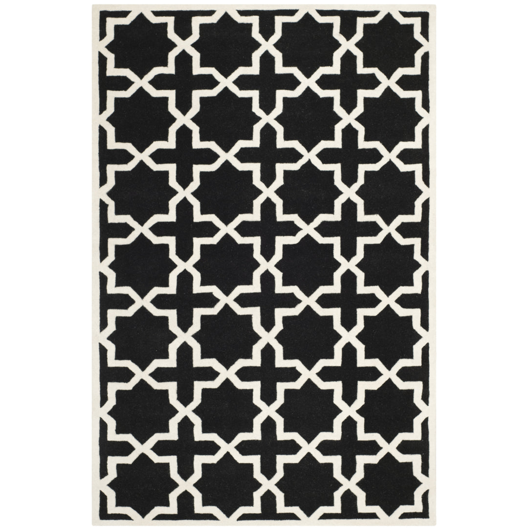 SAFAVIEH Chatham CHT732K Handmade Black / Ivory Rug Image 9