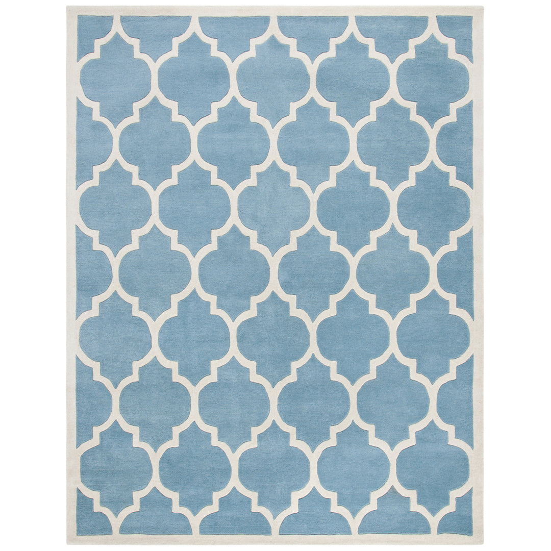 SAFAVIEH Chatham CHT733B Handmade Blue / Ivory Rug Image 1