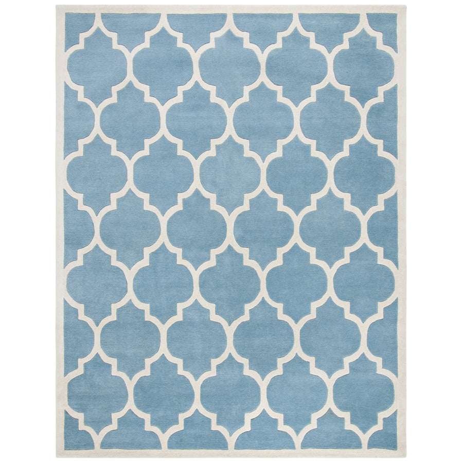 SAFAVIEH Chatham CHT733B Handmade Blue / Ivory Rug Image 1