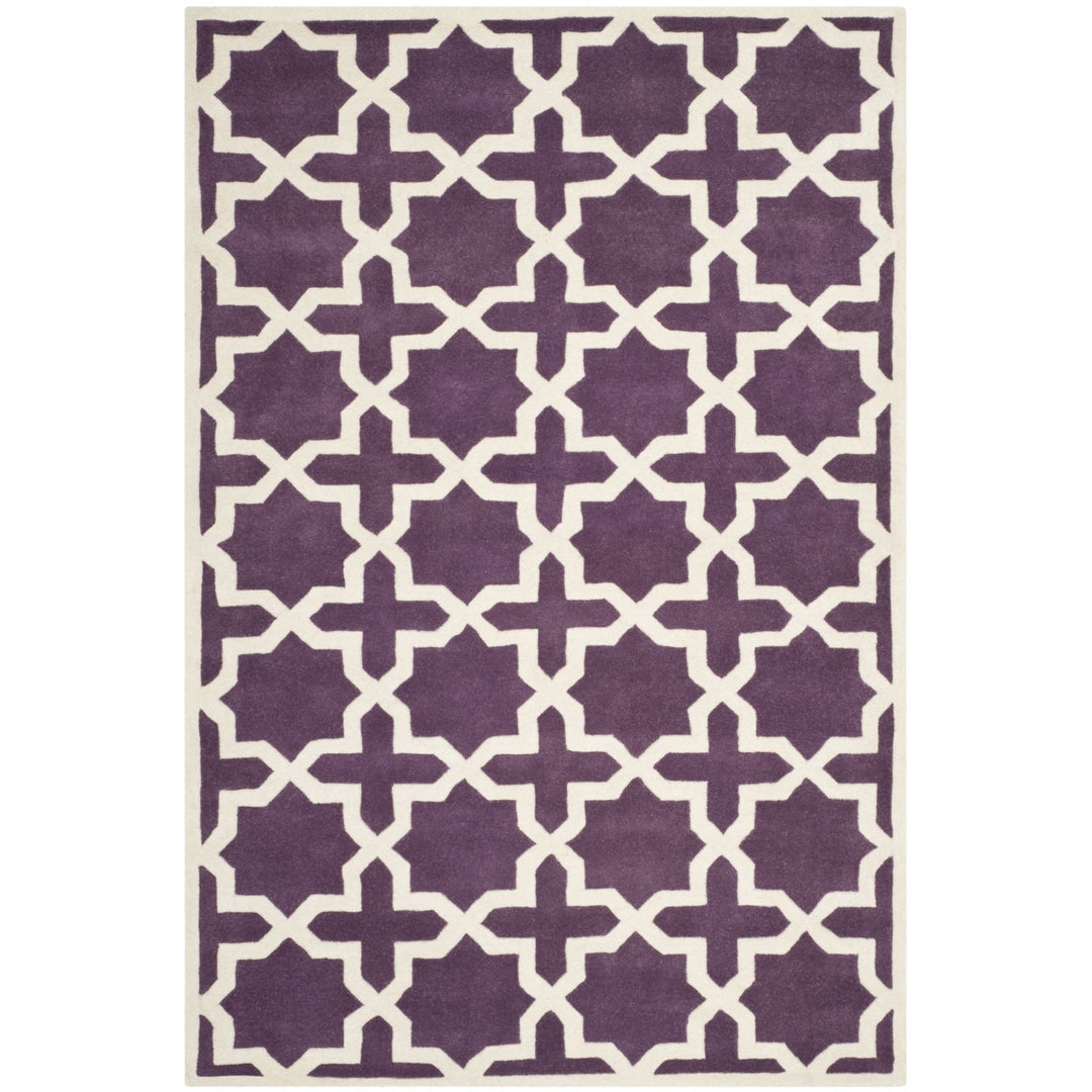 SAFAVIEH Chatham CHT732F Handmade Purple / Ivory Rug Image 1