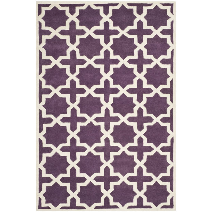 SAFAVIEH Chatham CHT732F Handmade Purple / Ivory Rug Image 1