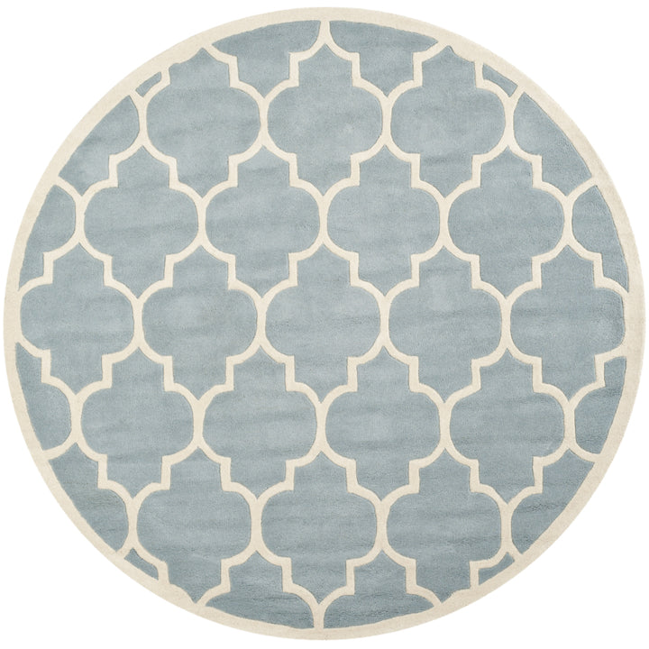 SAFAVIEH Chatham CHT733B Handmade Blue / Ivory Rug Image 4