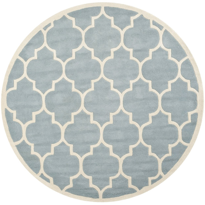 SAFAVIEH Chatham CHT733B Handmade Blue / Ivory Rug Image 1