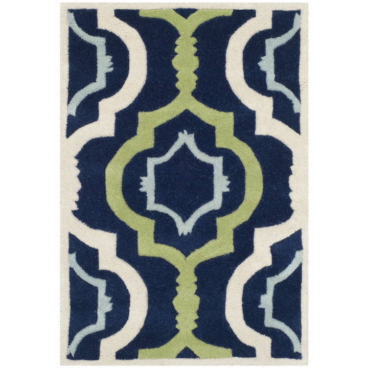 SAFAVIEH Chatham CHT747C Handmade Dark Blue / Multi Rug Image 2