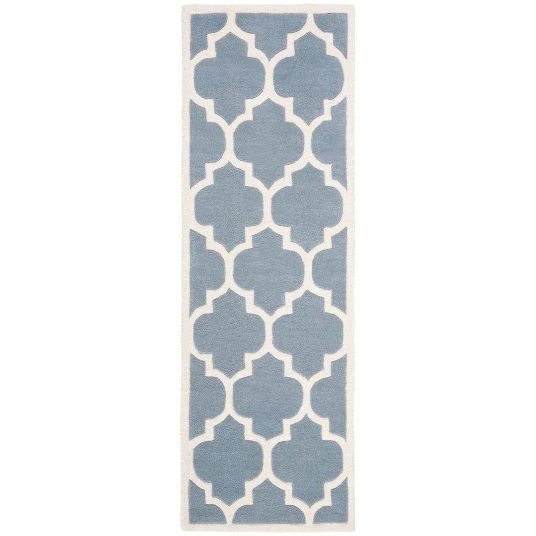 SAFAVIEH Chatham CHT733B Handmade Blue / Ivory Rug Image 1