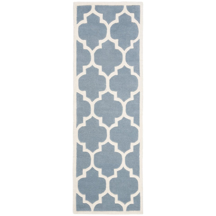 SAFAVIEH Chatham CHT733B Handmade Blue / Ivory Rug Image 1