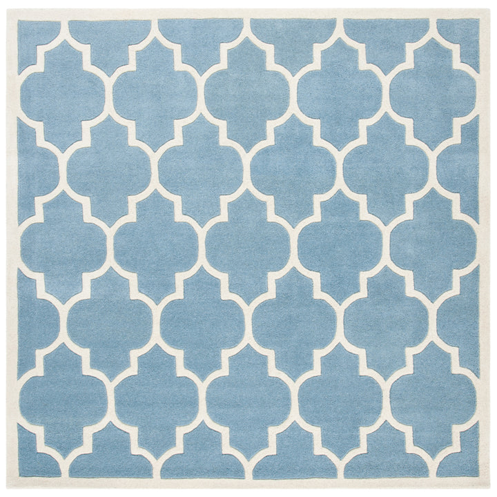 SAFAVIEH Chatham CHT733B Handmade Blue / Ivory Rug Image 6