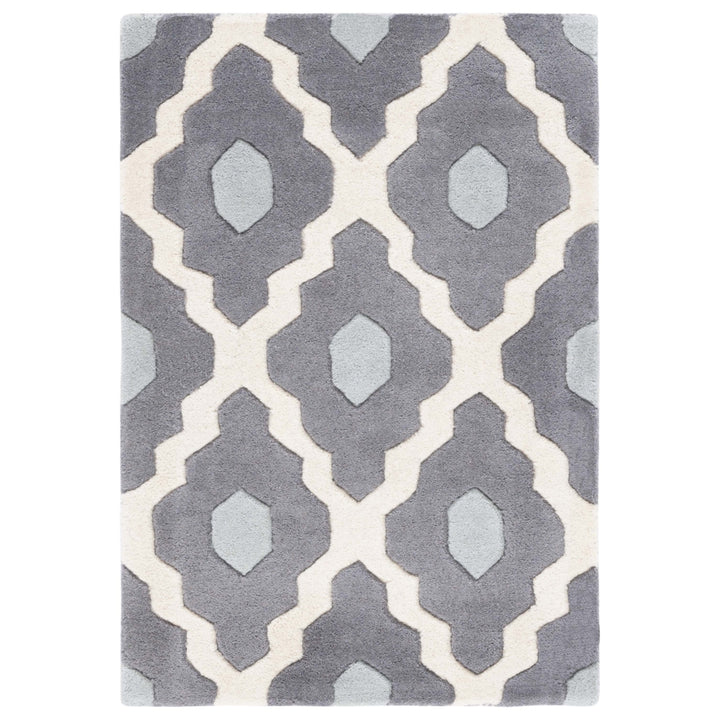 SAFAVIEH Chatham CHT748D Handmade Ivory / Dark Grey Rug Image 2