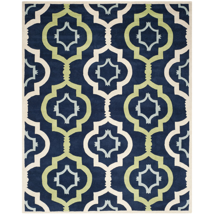 SAFAVIEH Chatham CHT747C Handmade Dark Blue / Multi Rug Image 8