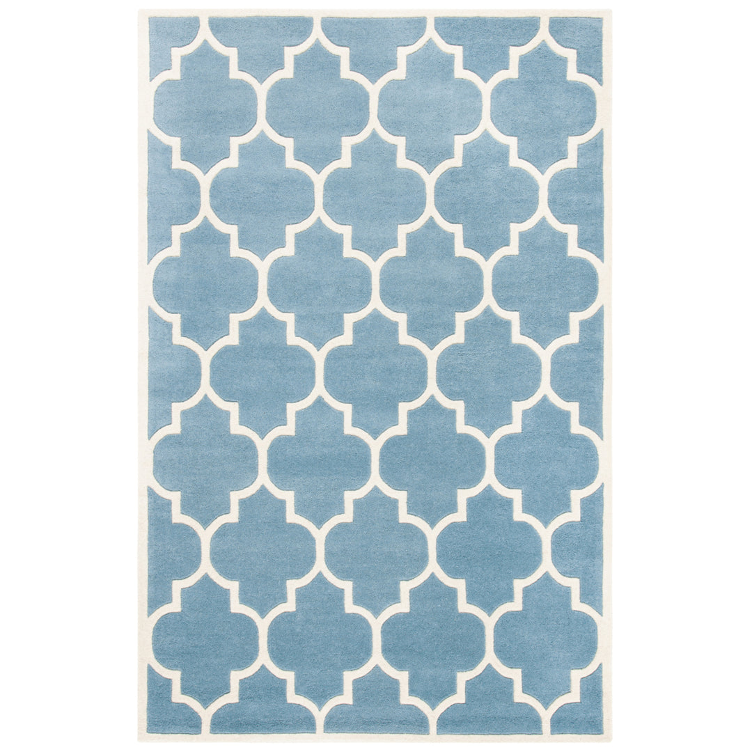 SAFAVIEH Chatham CHT733B Handmade Blue / Ivory Rug Image 10