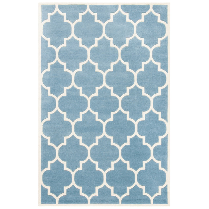 SAFAVIEH Chatham CHT733B Handmade Blue / Ivory Rug Image 10