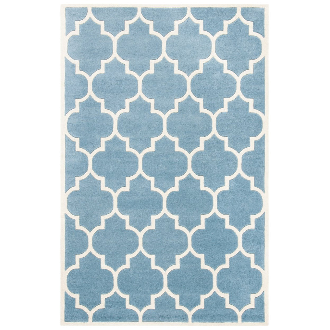 SAFAVIEH Chatham CHT733B Handmade Blue / Ivory Rug Image 1