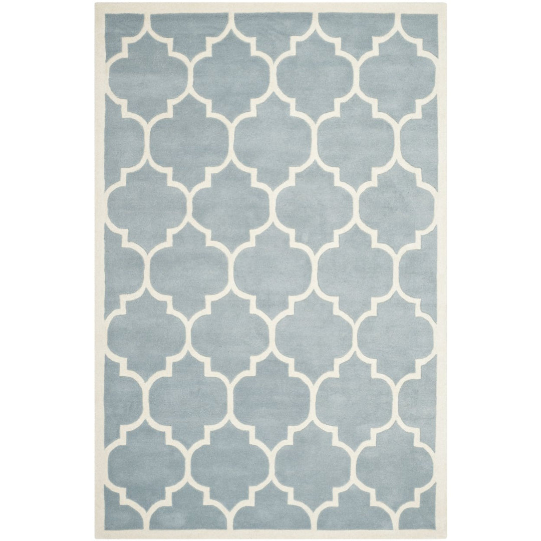 SAFAVIEH Chatham CHT733B Handmade Blue / Ivory Rug Image 1