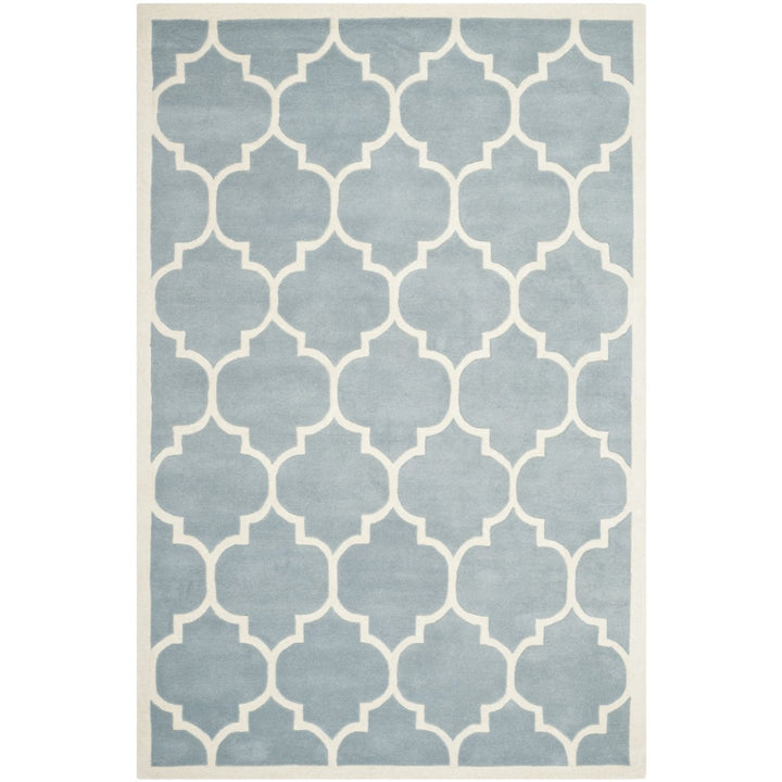 SAFAVIEH Chatham CHT733B Handmade Blue / Ivory Rug Image 1