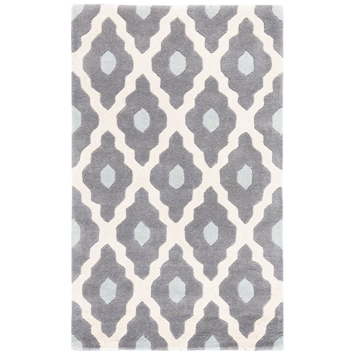 SAFAVIEH Chatham CHT748D Handmade Ivory / Dark Grey Rug Image 1