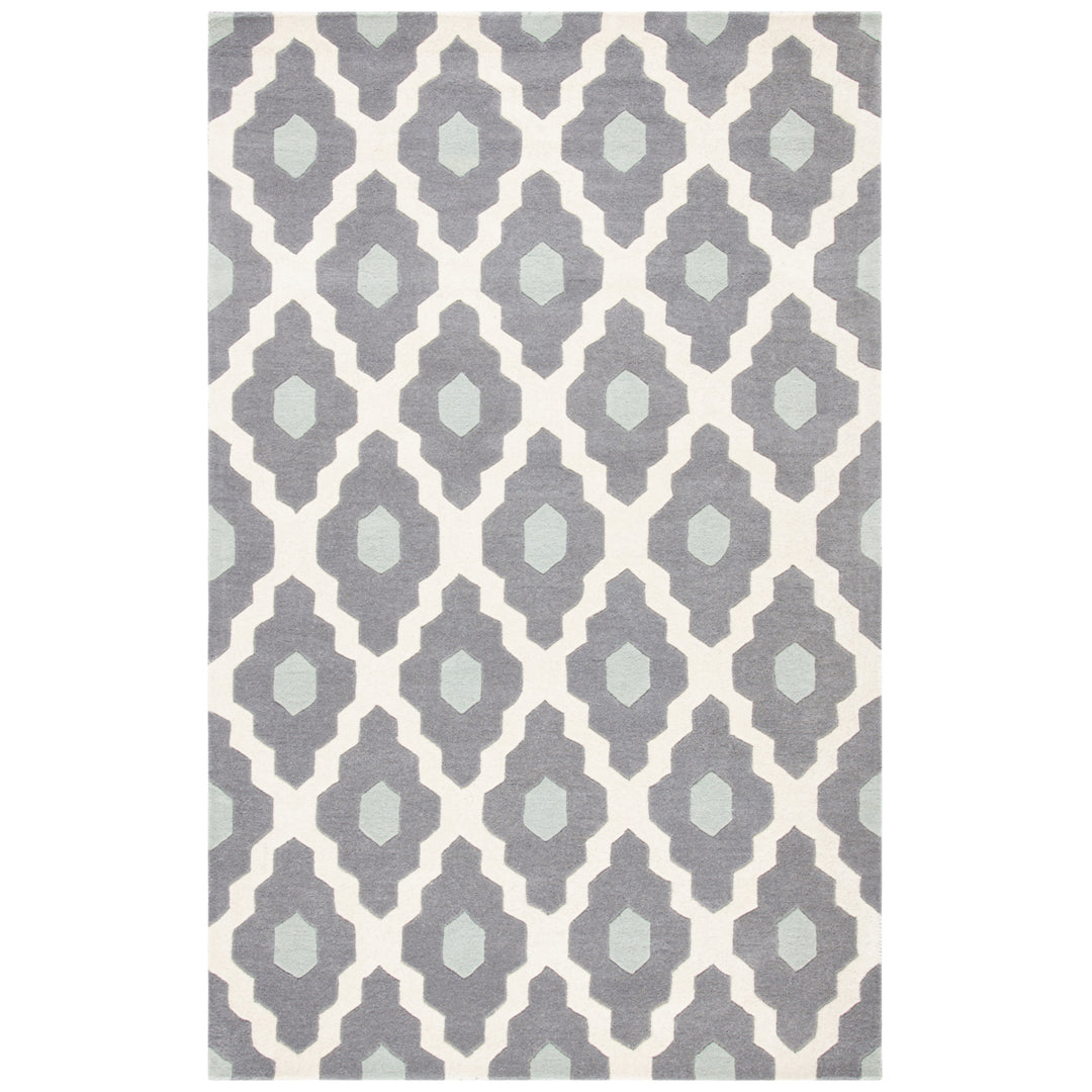 SAFAVIEH Chatham CHT748D Handmade Ivory / Dark Grey Rug Image 7