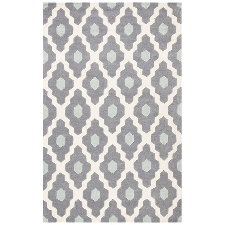 SAFAVIEH Chatham CHT748D Handmade Ivory / Dark Grey Rug Image 1