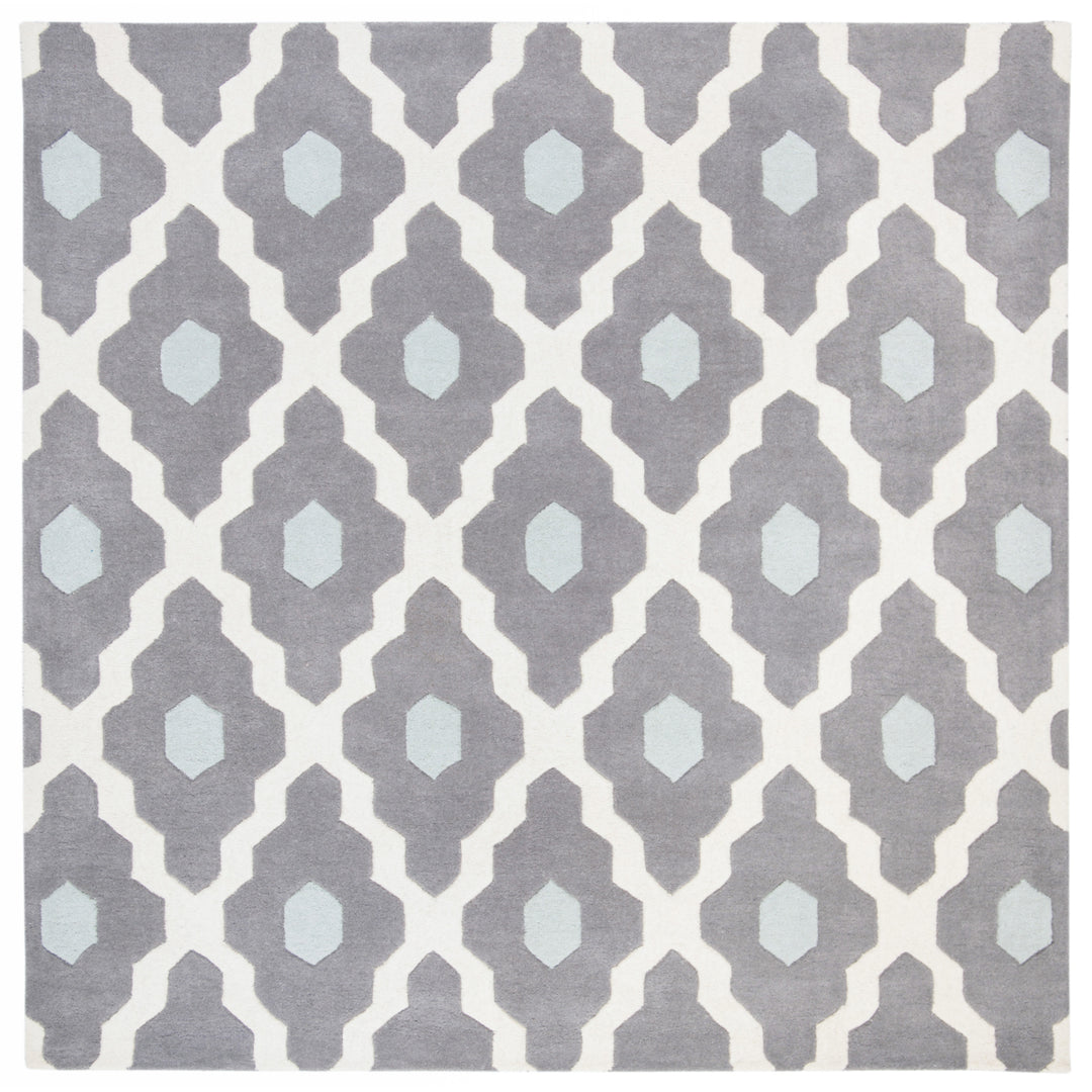 SAFAVIEH Chatham CHT748D Handmade Ivory / Dark Grey Rug Image 8