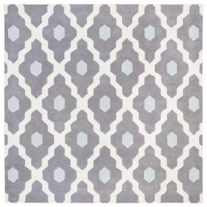 SAFAVIEH Chatham CHT748D Handmade Ivory / Dark Grey Rug Image 8