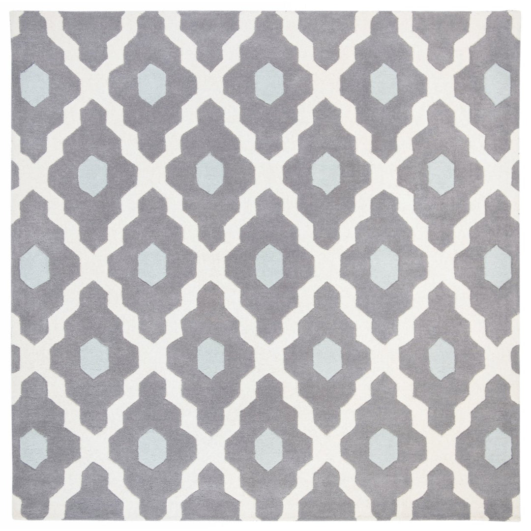 SAFAVIEH Chatham CHT748D Handmade Ivory / Dark Grey Rug Image 1