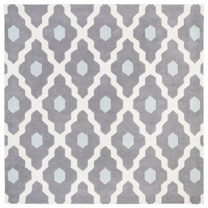 SAFAVIEH Chatham CHT748D Handmade Ivory / Dark Grey Rug Image 1