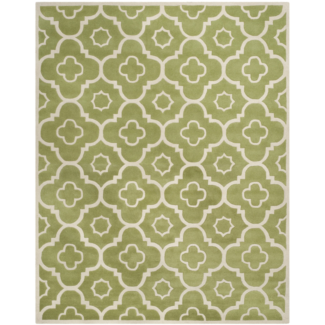 SAFAVIEH Chatham CHT750N Handmade Green / Ivory Rug Image 1