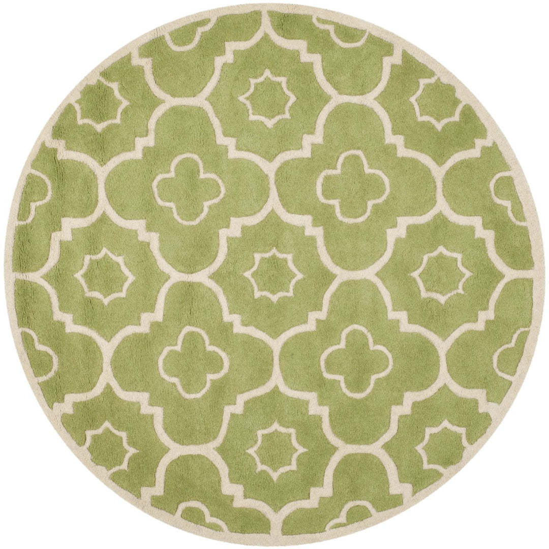 SAFAVIEH Chatham CHT750N Handmade Green / Ivory Rug Image 4