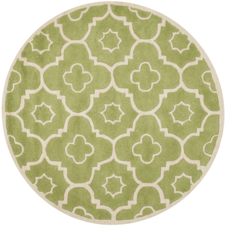 SAFAVIEH Chatham CHT750N Handmade Green / Ivory Rug Image 4