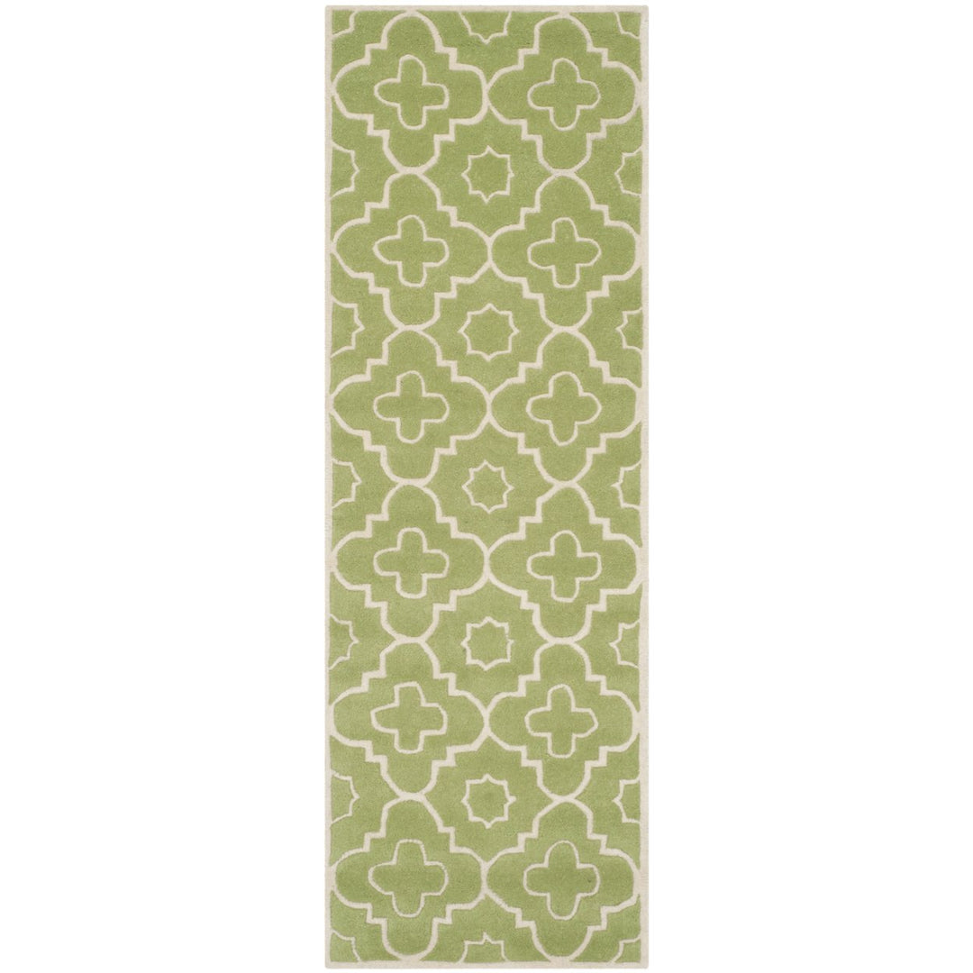 SAFAVIEH Chatham CHT750N Handmade Green / Ivory Rug Image 1