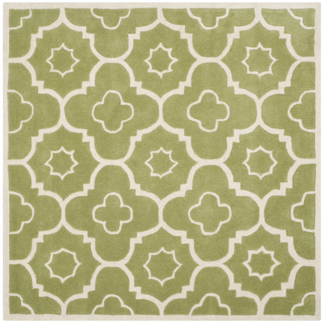 SAFAVIEH Chatham CHT750N Handmade Green / Ivory Rug Image 6