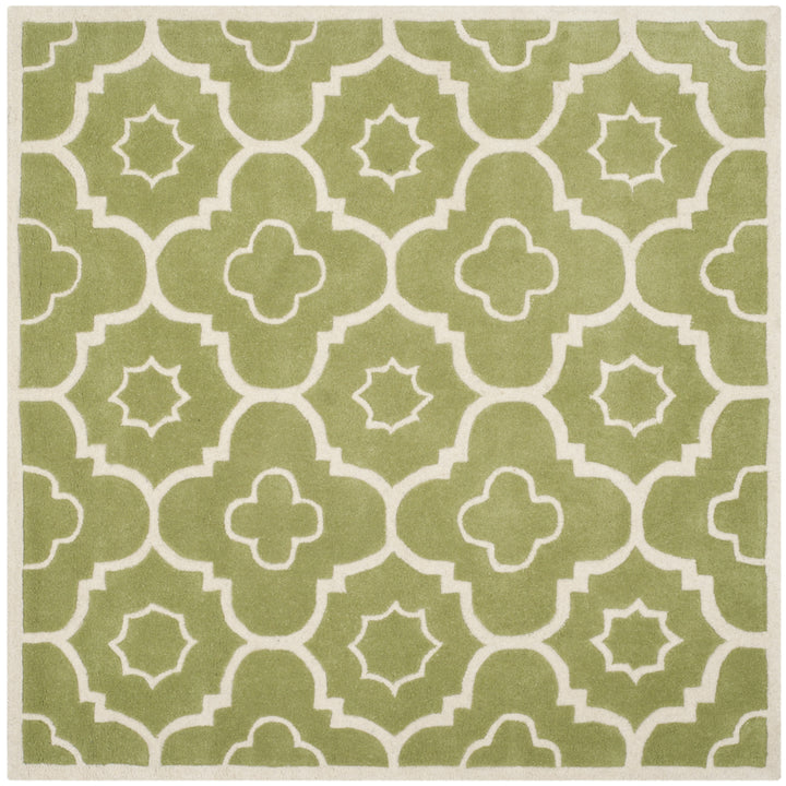 SAFAVIEH Chatham CHT750N Handmade Green / Ivory Rug Image 6