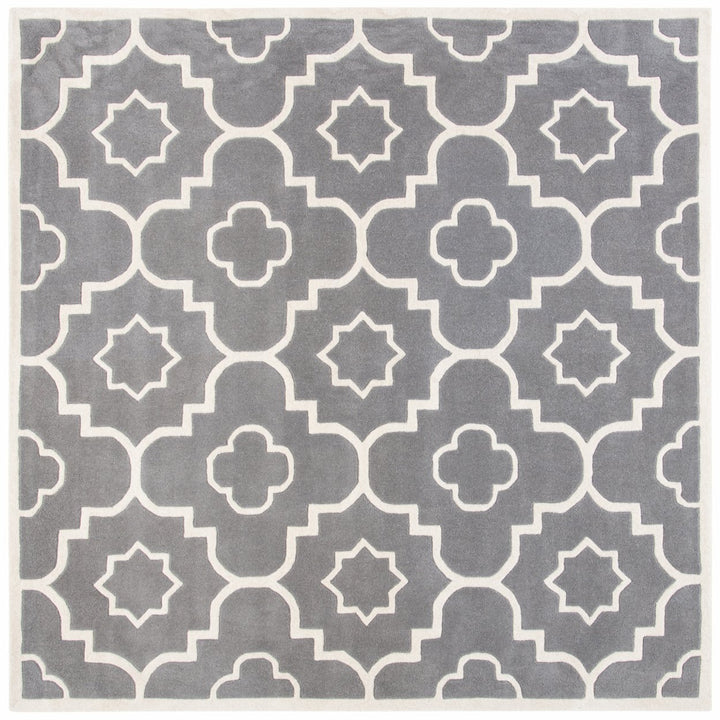 SAFAVIEH Chatham CHT750D Handmade Dark Grey / Ivory Rug Image 8