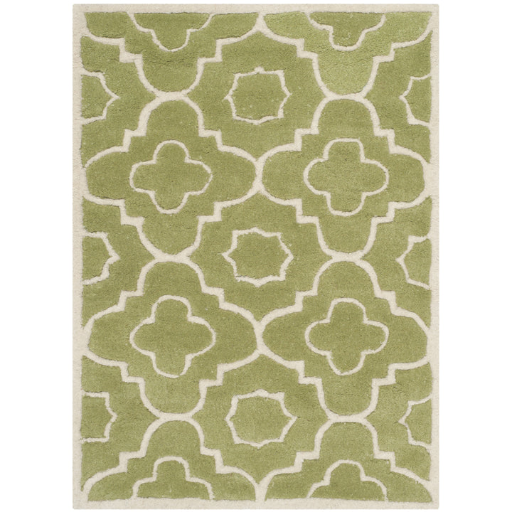 SAFAVIEH Chatham CHT750N Handmade Green / Ivory Rug Image 8