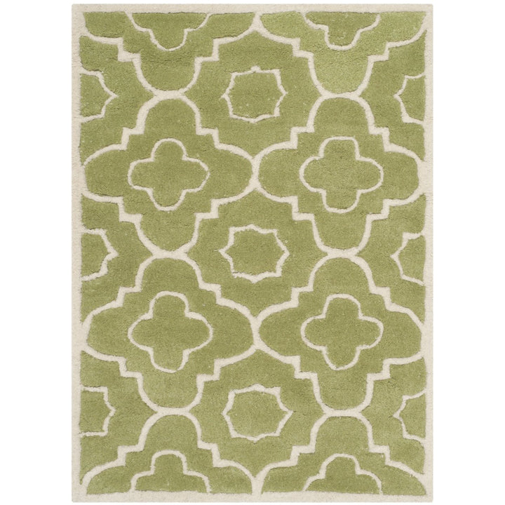 SAFAVIEH Chatham CHT750N Handmade Green / Ivory Rug Image 1