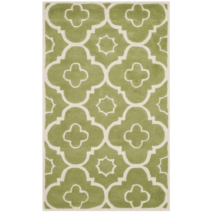 SAFAVIEH Chatham CHT750N Handmade Green / Ivory Rug Image 9