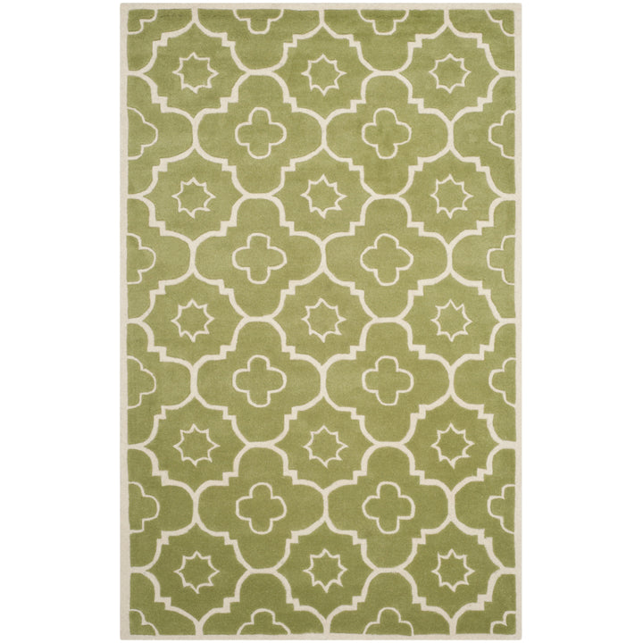 SAFAVIEH Chatham CHT750N Handmade Green / Ivory Rug Image 10