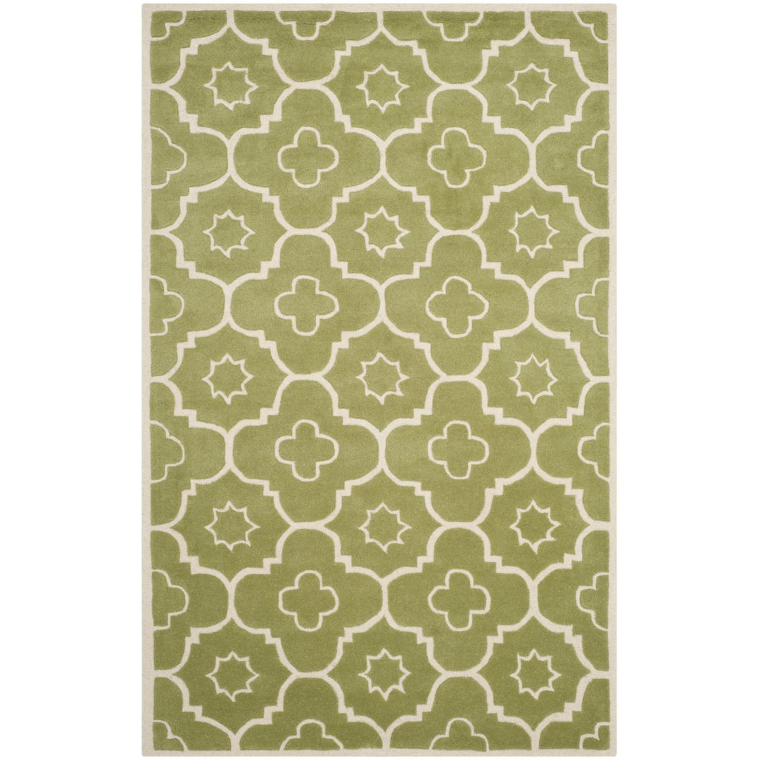 SAFAVIEH Chatham CHT750N Handmade Green / Ivory Rug Image 1