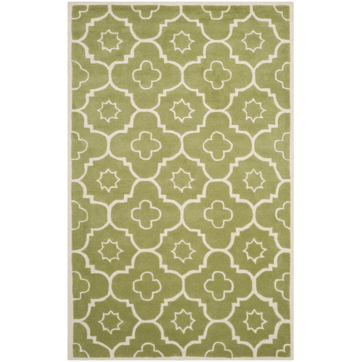 SAFAVIEH Chatham CHT750N Handmade Green / Ivory Rug Image 1