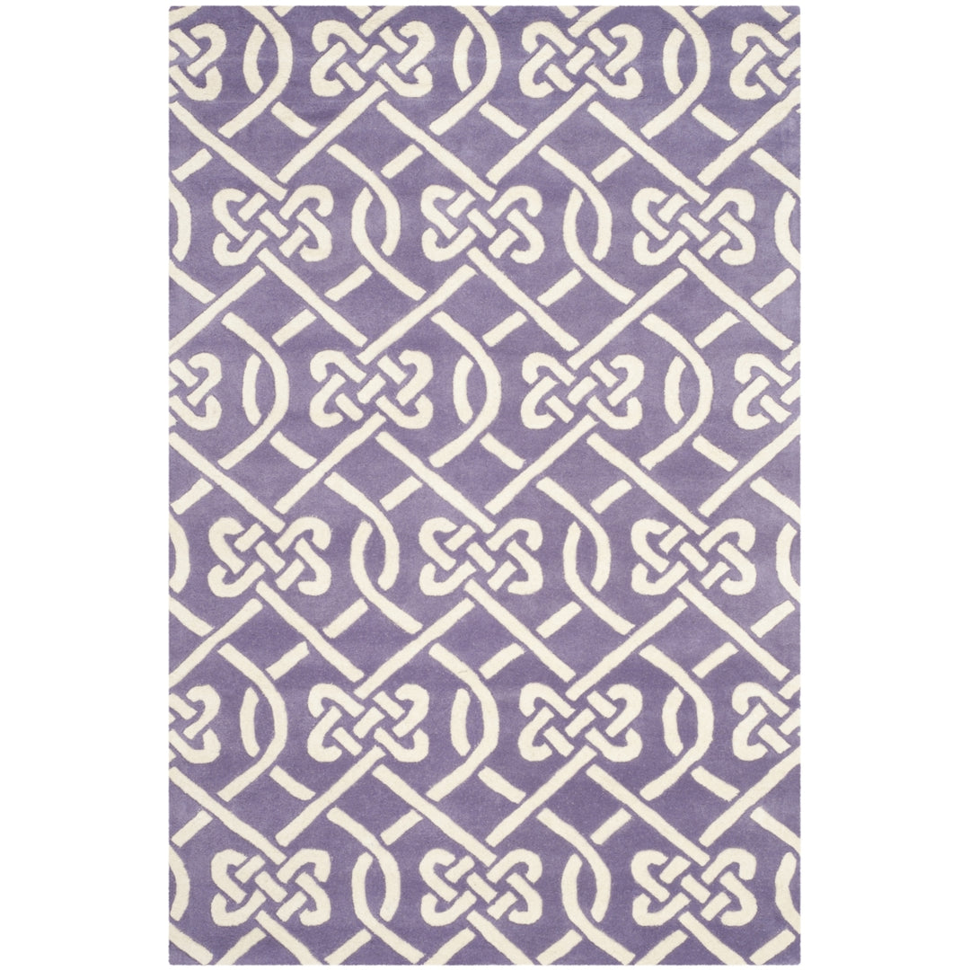 SAFAVIEH Chatham CHT754F Handmade Purple / Ivory Rug Image 1