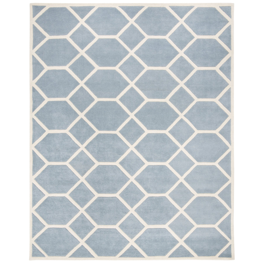 SAFAVIEH Chatham CHT755B Handmade Blue / Ivory Rug Image 1