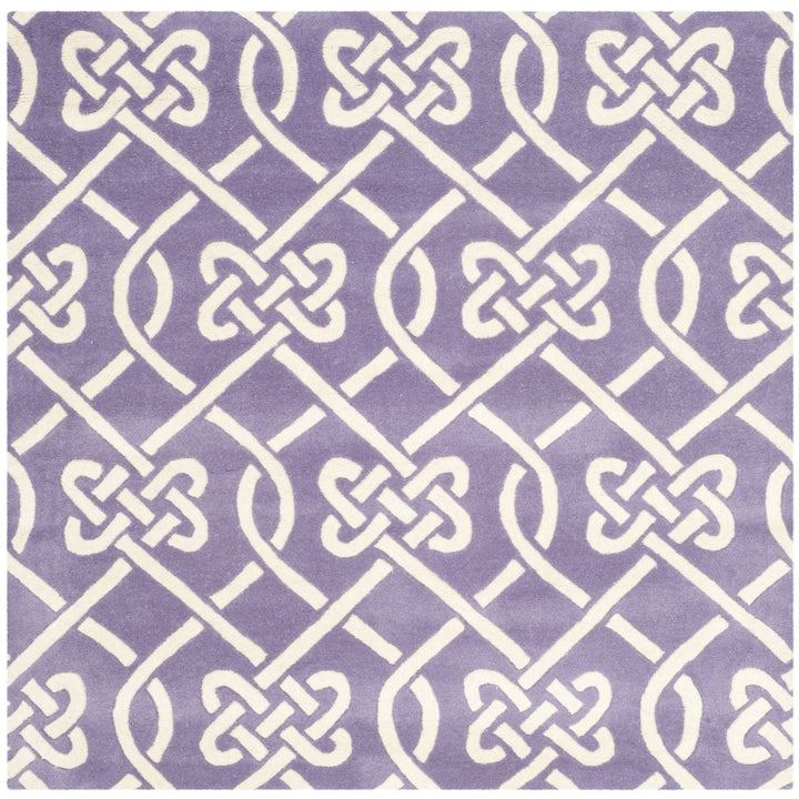 SAFAVIEH Chatham CHT754F Handmade Purple / Ivory Rug Image 6