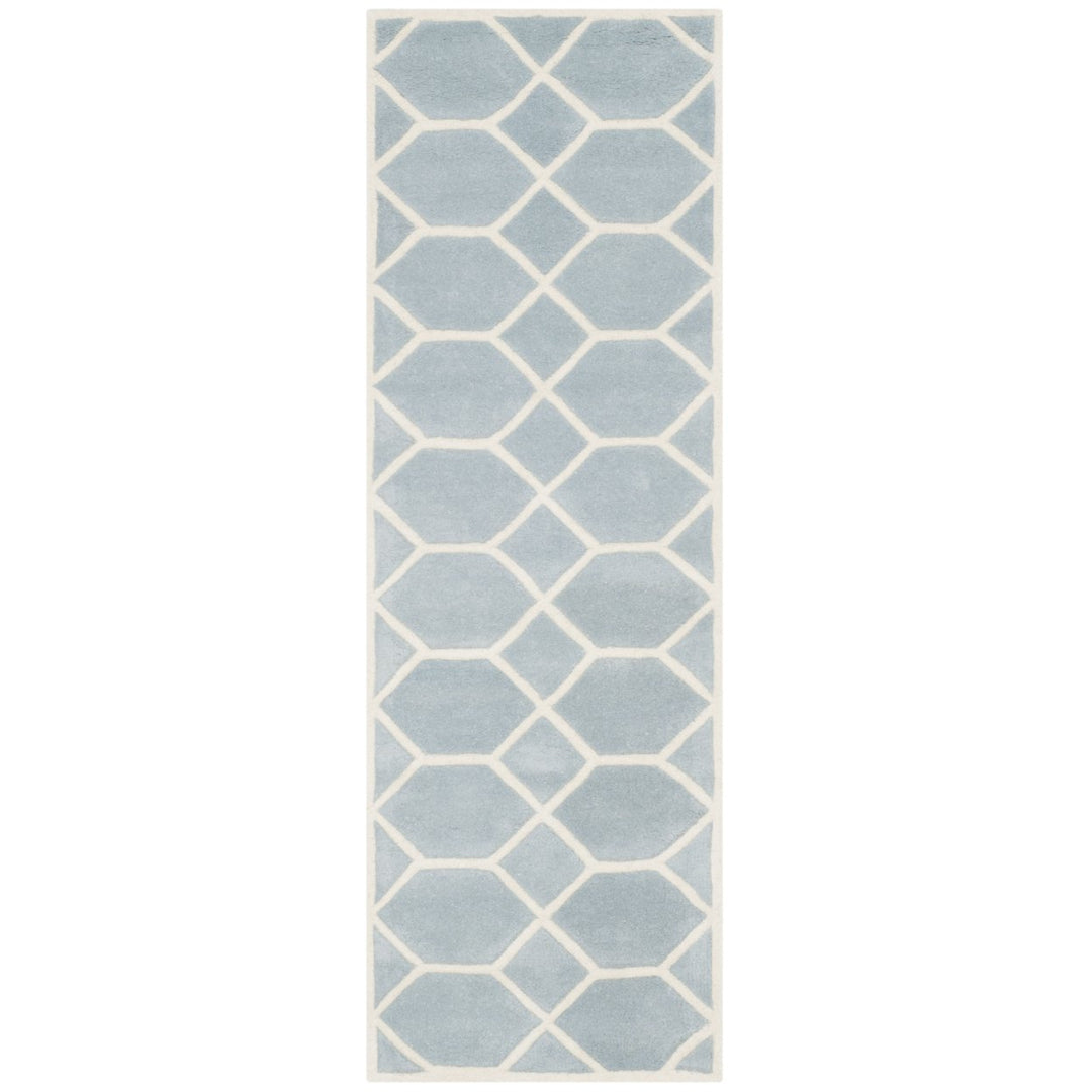 SAFAVIEH Chatham CHT755B Handmade Blue / Ivory Rug Image 5